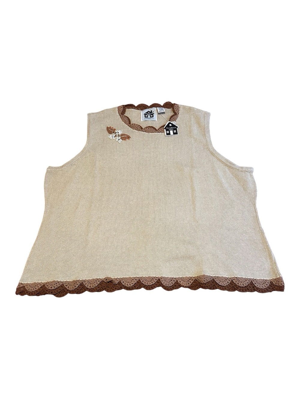Vintage 90s Storybook Knits Turkey Day Tank Top Sweater Vest NWT 3X